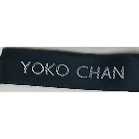 Yoko Chan Ivory Black Long Sleeve Cape Back Jumpsuit 36 (US 4) Made in Japan - Picture 14 of 16